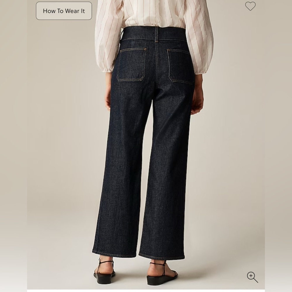 NWT J. CREW Slim-wide jean with stacked buttons Size 36 - Picture 3 of 15